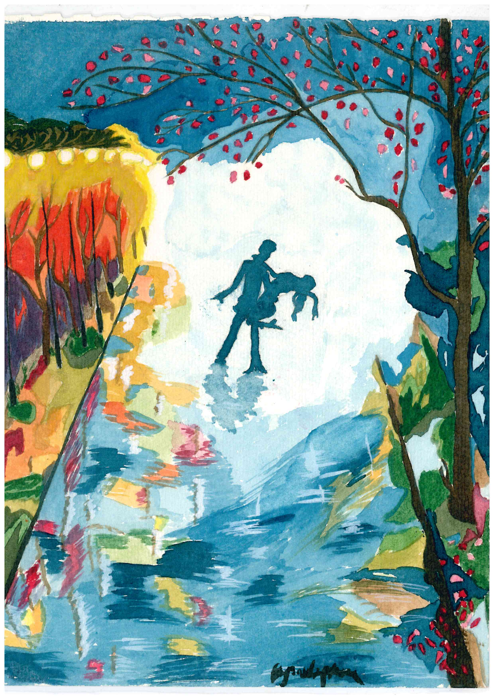 Dance in the rain poster print